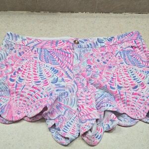 Lilly Pulitzer Vibrant Pink and Blue High Waist Shorts